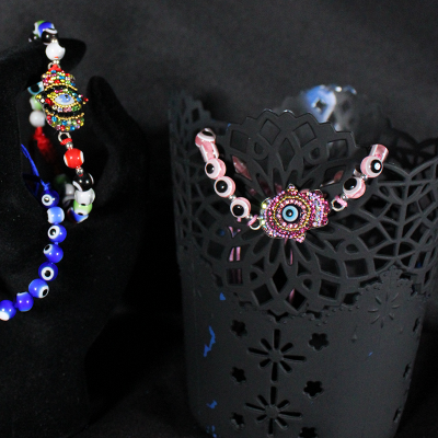 Pulsera ojo turco rosa