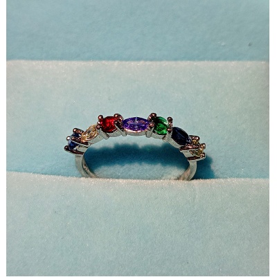 Anillo Galaxy II con circonias cubicas montadas en plata .925 talla 8